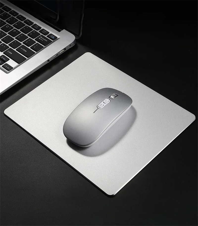 Factory custom logo metal design desk pad aluminum alloy game mouse pad
