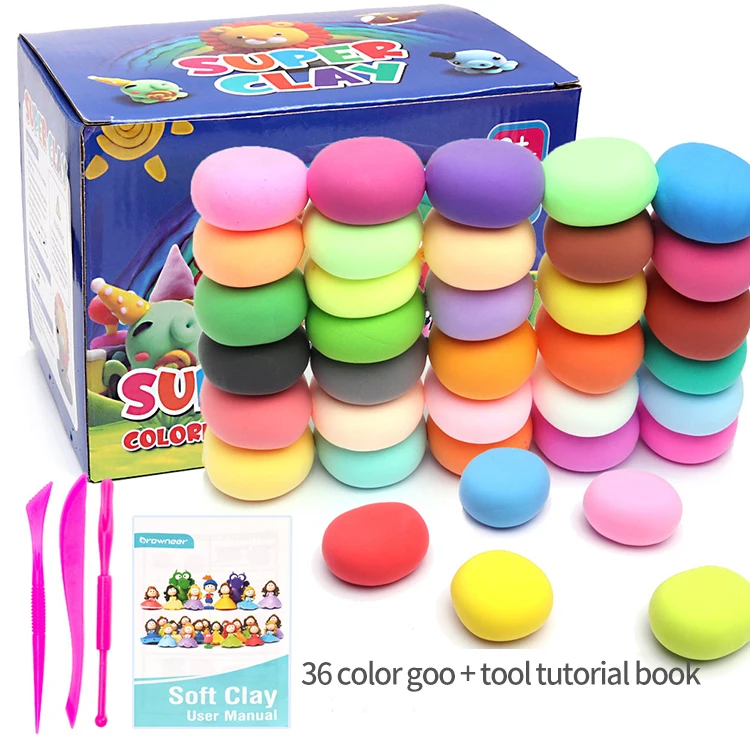 56 Colors Air Dry Clay, Modeling Clay Kit Soft and Stretchy Magic