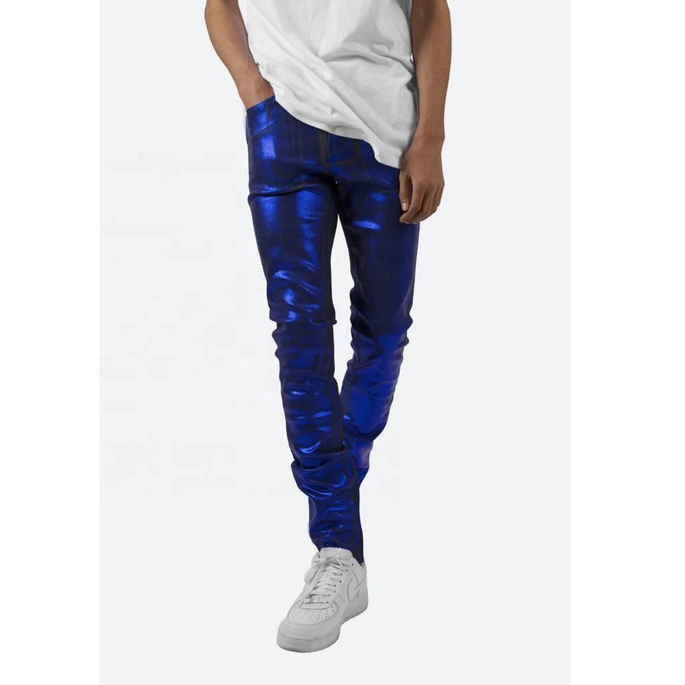 Diznew производитель одежды Индивидуальные синие узкие джинсы для мужчин хип-хоп