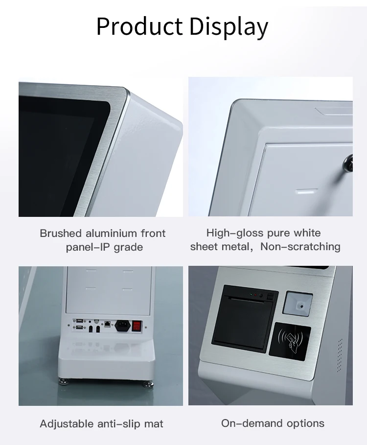 TouchWo Restaurant Ordering Android Win10 Win11 Linux Totem Self Service Payment Kiosk With Printer NFC QR Code Finger Reader