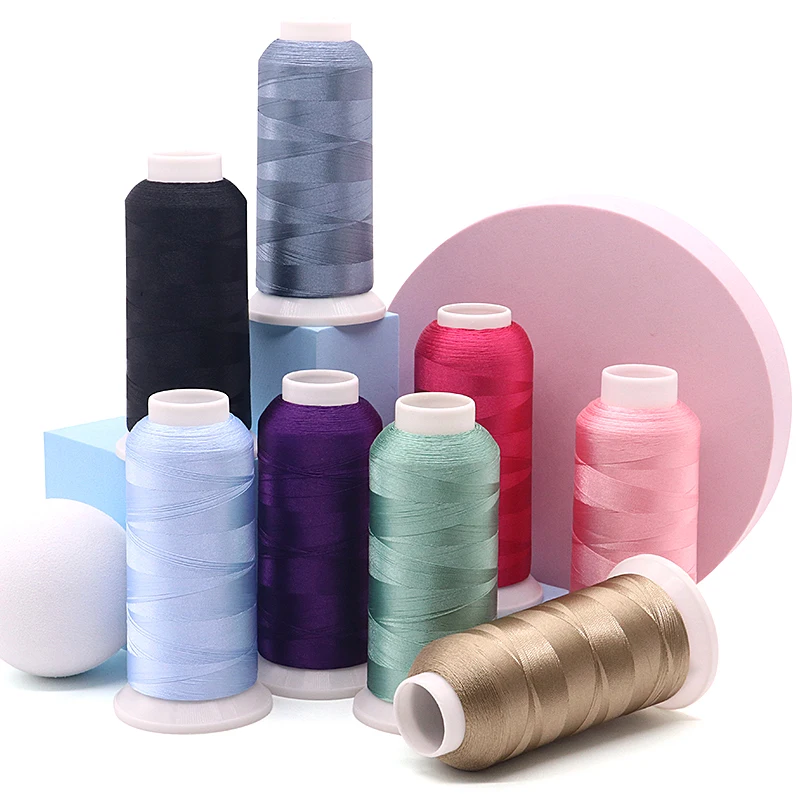 Kangfa Brand 100% Polyester Embroidery Thread Spool 120D/2 4000yds Filament Computer Embroidery Machine Thread