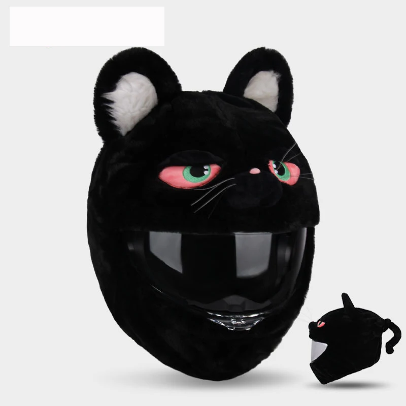 2024 High Quality Customization Stitch Devil Rabbit Bunny Motorbike  Motorcycle Helmets Plush Cartoon Cover