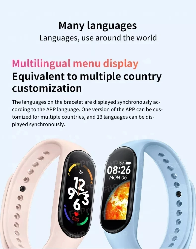 Factory Delivery Popular Mi Band 6 7smart Watch M5 M6 M7 Smart Band