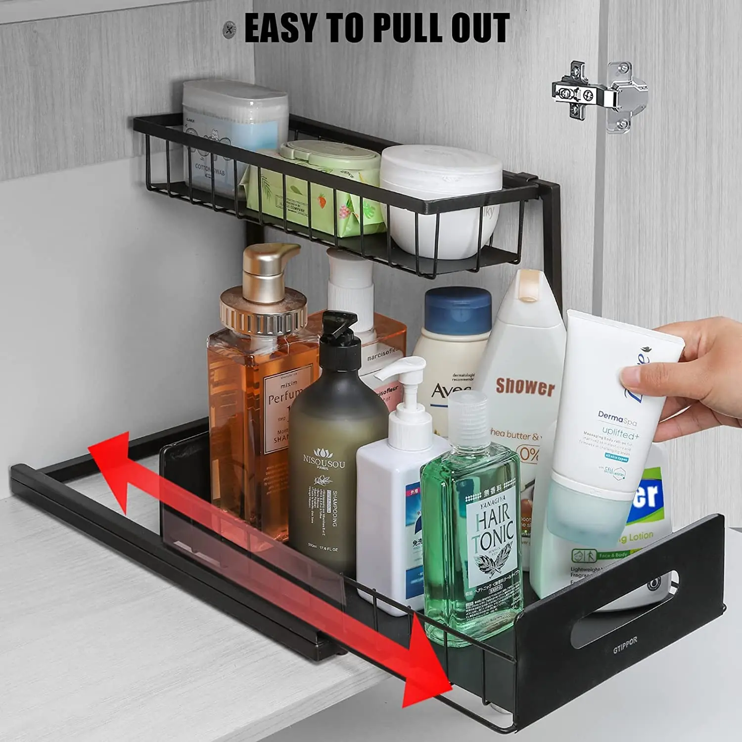Under Sink Storage Organiser,2 Tier Under Sink Kitchen Organisation ...
