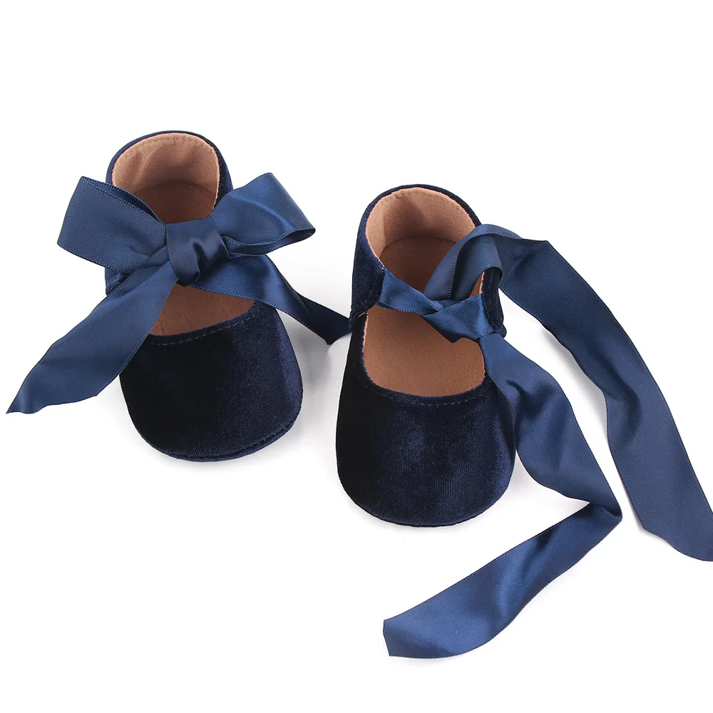 Baby Girls Mary Jane Flats Infant Non-Slip Bowknot Ballet Slippers Newborn Princess Dress Wedding Shoes Toddler First Walkers supplier