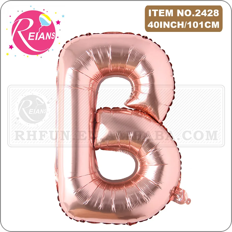 
Большой размер 40 дюймов розовое золото письмо A-Z 0-9 воздушных шаров, первый день рождения, декор Фольга для воздушных шаров цифры гелиевые globos юбилей шары 