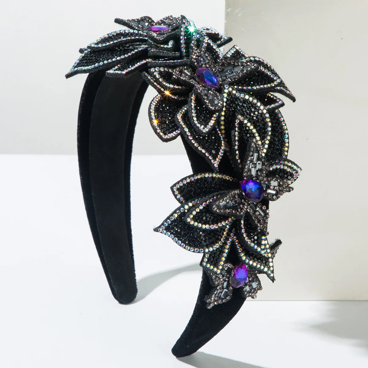 Korean Style Baroque Velvet Headband High-End Elegant Multi  display picture 1