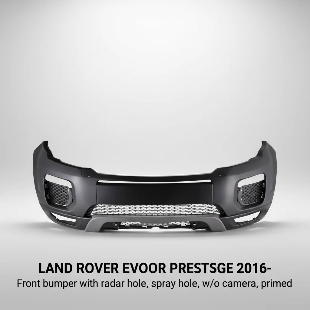 LR079533-B Rigenstar New Front Bumper with Radar Hole Spray Hole Without Camera Primed for EVOQUE PRESTIGE 2016-