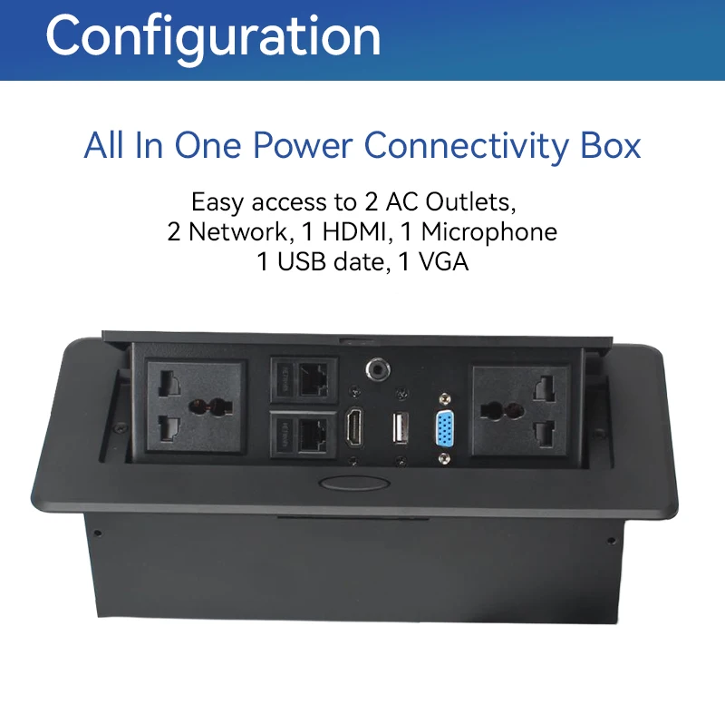 Table Socket Opentype High Quality Table Black Multi-function Pneumatic Lift Pop up Socket ...