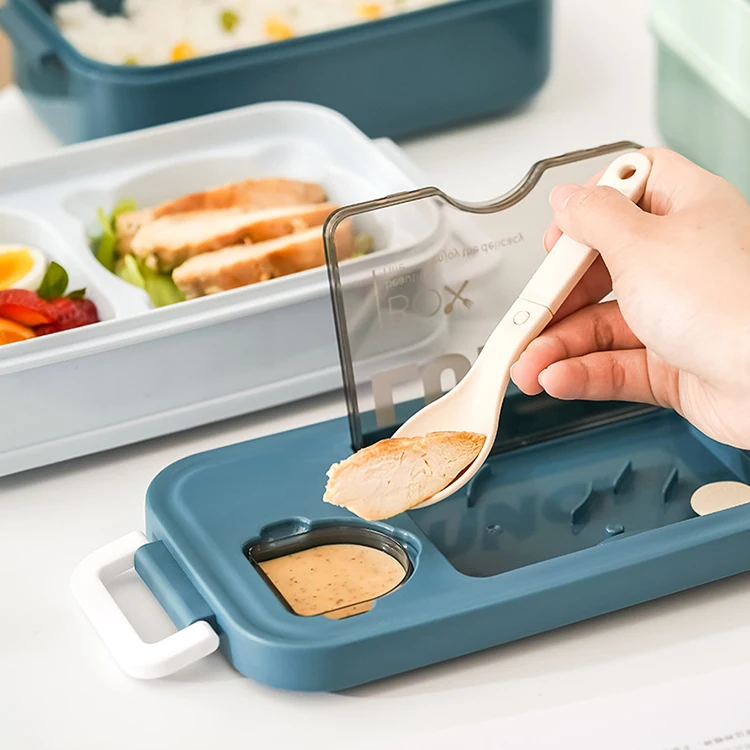 Eco Friendly Reusable 1400ML Leakproof Camping Food Storage Box Portable Food Container Plastic Kids Bento Lunch Box