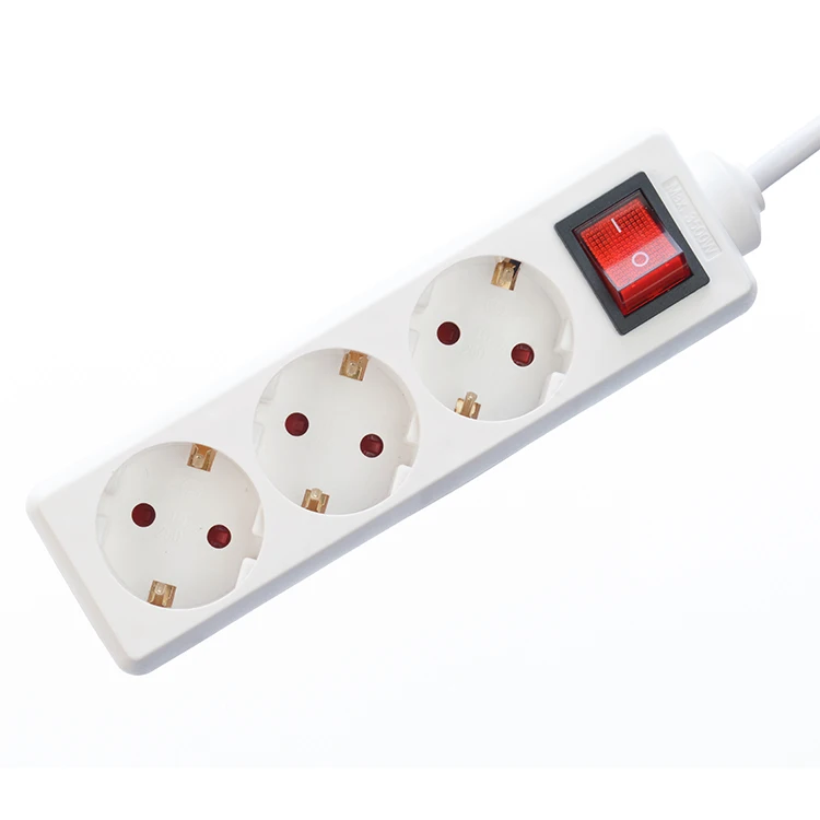 Ce Certificated Eu Standard 3 Way Extension Power Strip Customize ...