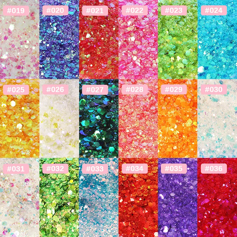 Best Selling Chunky Cosmetic Glitter Festival Shimmer Powder Adhesive