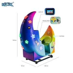 Indoor Children Moon Rocket Electric Swing Car Machine Coin Operated 3d Kiddie Ride Game Machine