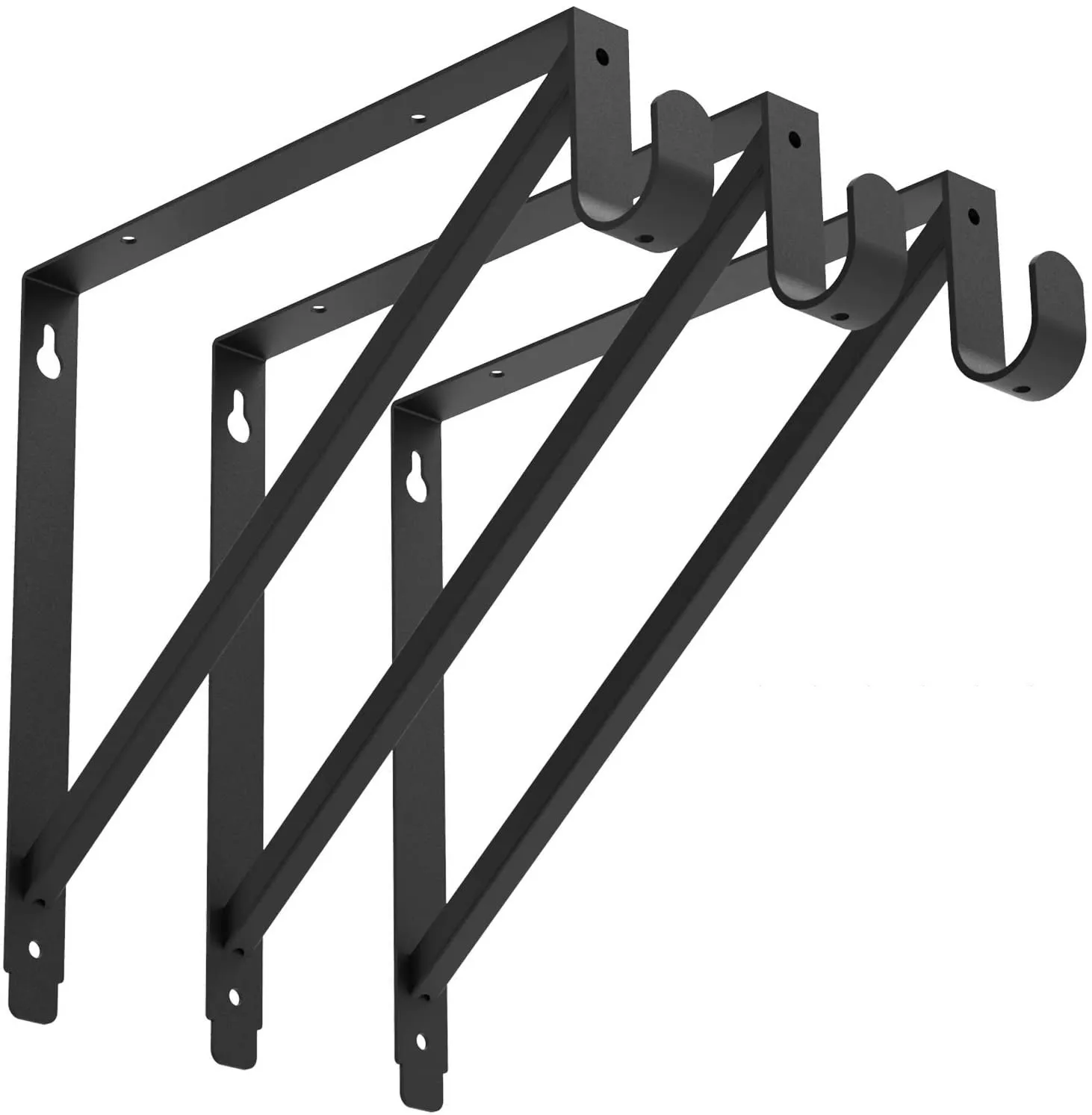 PATIKIL Staffa Per Asta Armadio A Forma Di O In Acciaio Inossidabile - Supporto Da 32 Mm Con Viti E Tasselli Per Pareti Cave - Set Da 4 Pezzi Per Armadio, Guardaroba, Bagno, Balcone