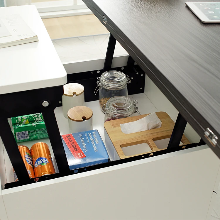 Multifunctional Coffee Table with Chairs Lift Top Coffee Table to Dining Table and Chair