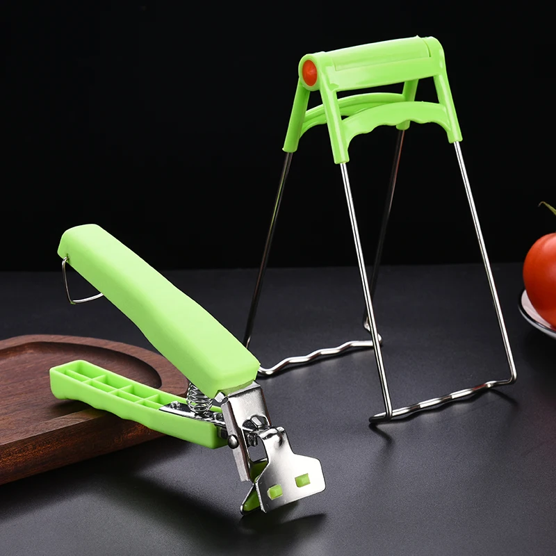 Kitchen Folding Hot Plate Tongs Bowl Clips Pan Dish Clip Gripper Bowls