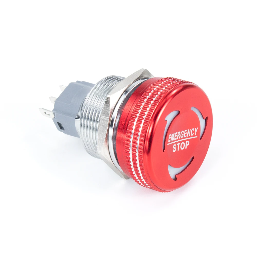 12mm 16mm 19mm 22mm Botón Pulsador De Metal Interruptor De Encendido Y