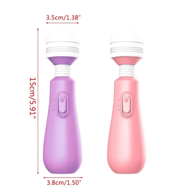 Amoura clitoral and G-spot wand vibrator with rotating head