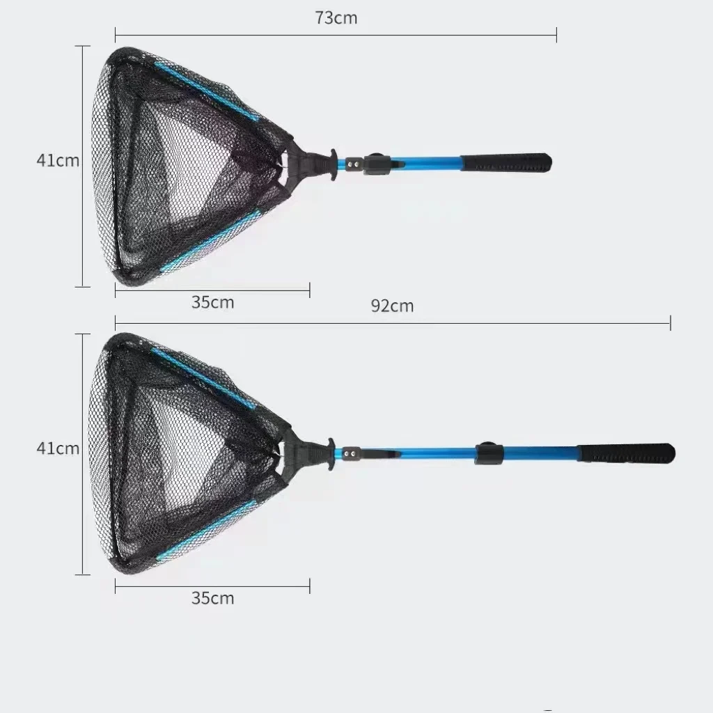 Retractable Triangular Head Hand Net Aluminum Alloy Landing Nets Fish ...