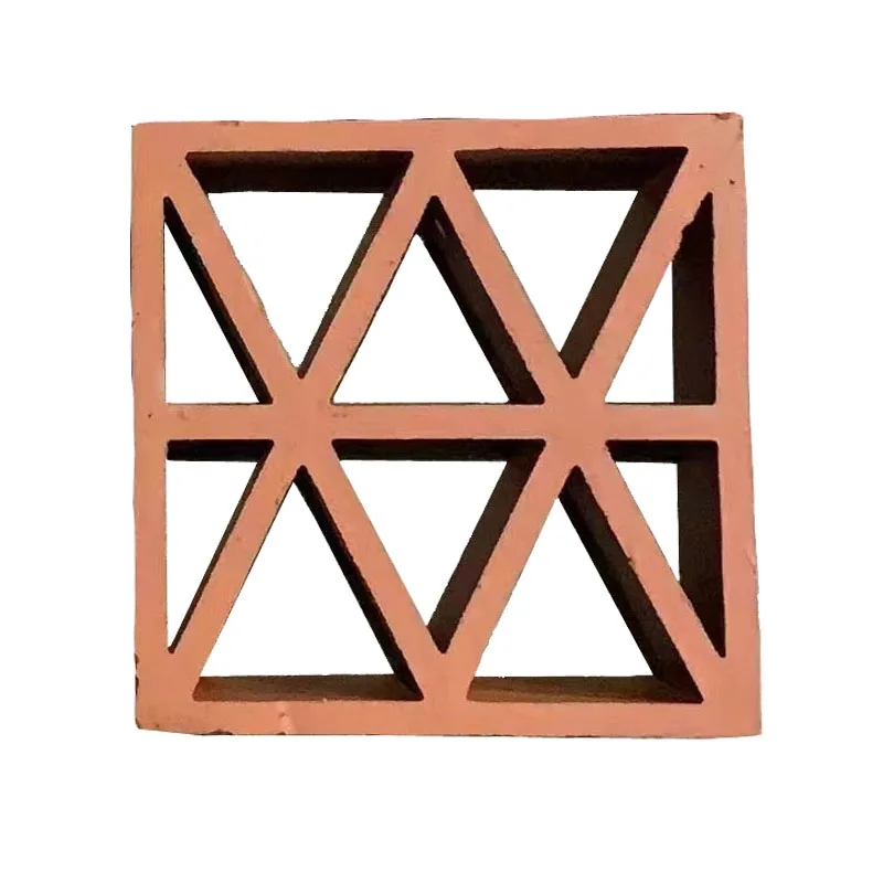 Clay Lattice Bricks Artificial Red Blocks Building Wall Decorative Sun Bricks