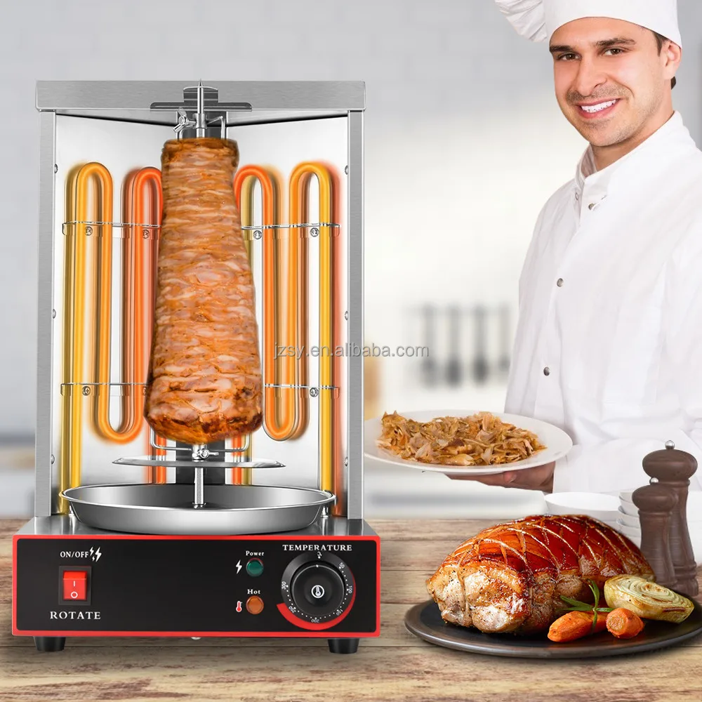 Electric Shawarma Grill Machine Auto Rotating BBQ Meat Roast