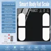 app-connected body fat scale-black base with silver four corners