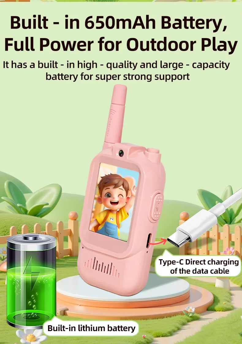 Nouveaut&eacute;&nbsp;: Talkie-walkie vid&eacute;o pour enfants, port&eacute;e de 457&nbsp;m (1&nbsp;500&nbsp;pi), id&eacute;al pour les enfants de 3 &agrave; 12&nbsp;ans. Parfait pour No&euml;l, un anniversaire ou toute autre occasion.