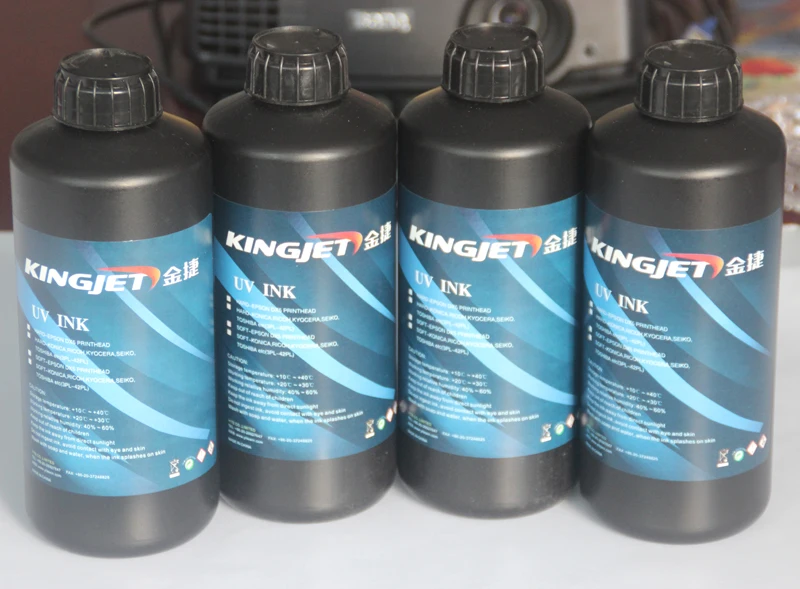 Best Price Original UV Inkjet Printer Ink KINGJET Led Curable Hologram UV Printing Ink for Eps