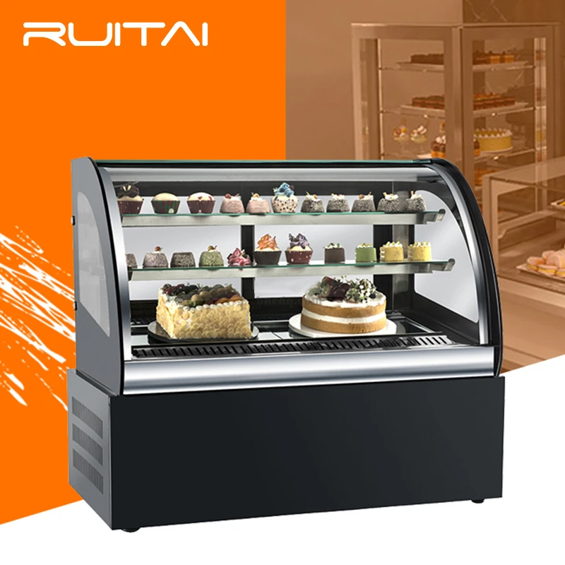 RUITAI Front Opening Display Counter Fridge Refrigerated Cake Showcase Cake Counter Cake Chiller Patisserie showcase