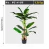 Dual Trunk Lifelike Fake Banana Tree Potted Green Plant