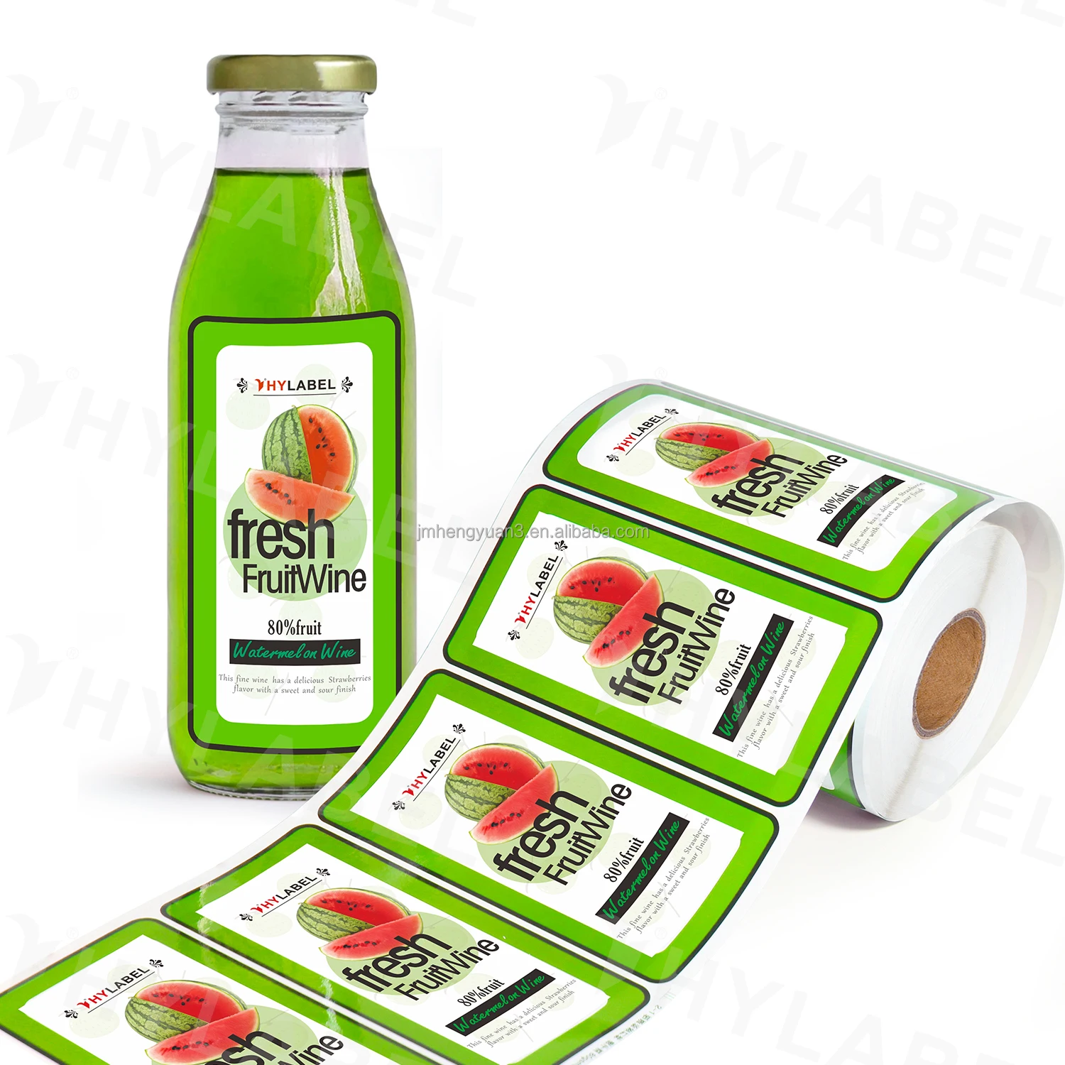 Custom Design Packaging Adhesive Paper Juice Bottle Label Beverage Bottle Label Packaging Sticker Food Beverage Label