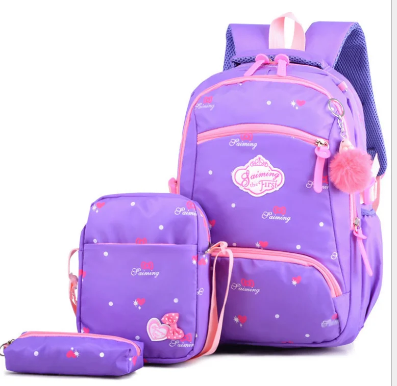 New 2023 4 in 1 Girl Kids Backpack Bag Set - Durable