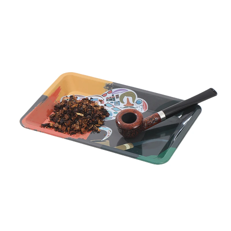 New Portable Rolling Tray Metal Cigarette Container Tray Smoking