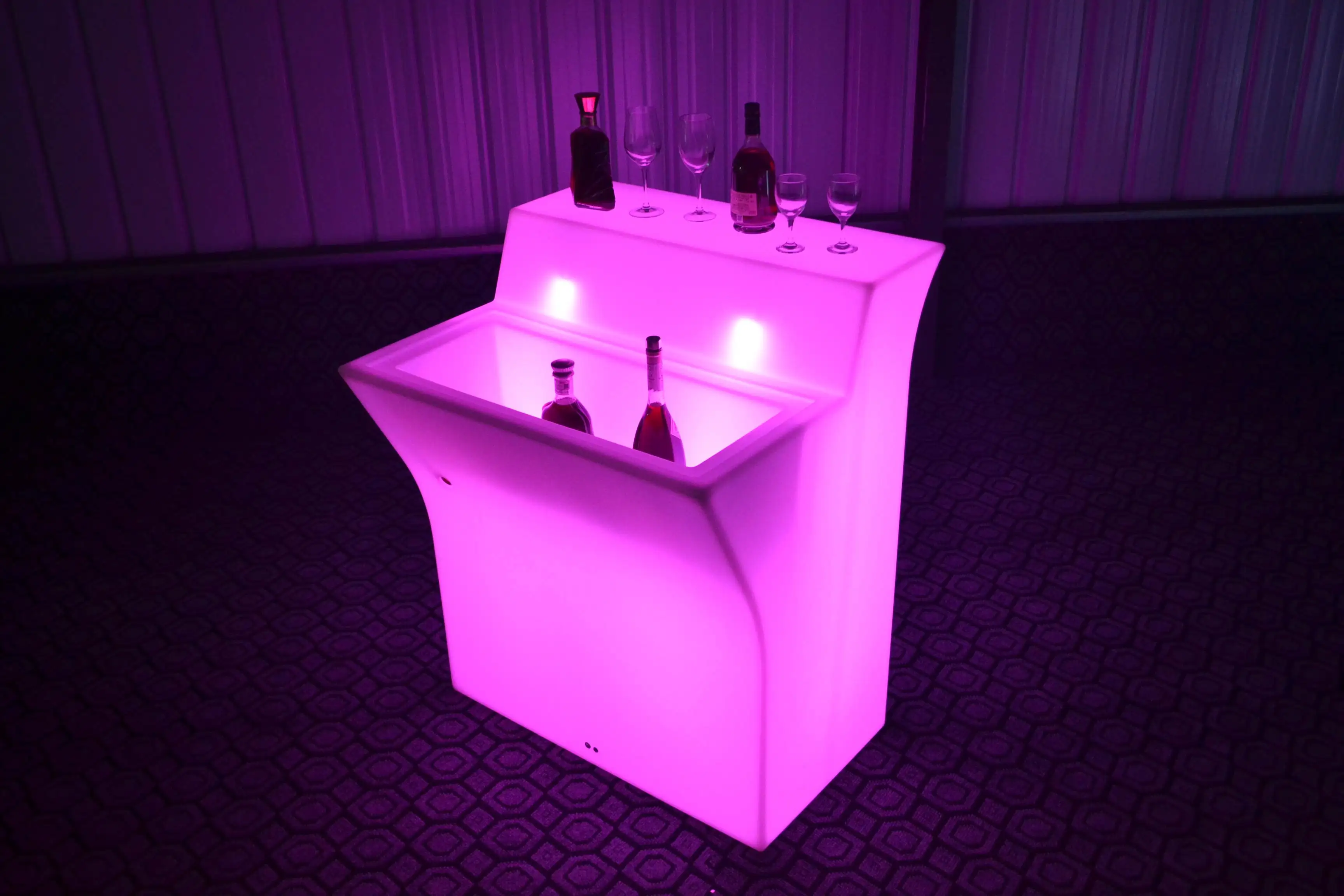 product modern 16 color changing led glowing ip65 rated waterproof pe plastic counter table with remote control for home bar application-5