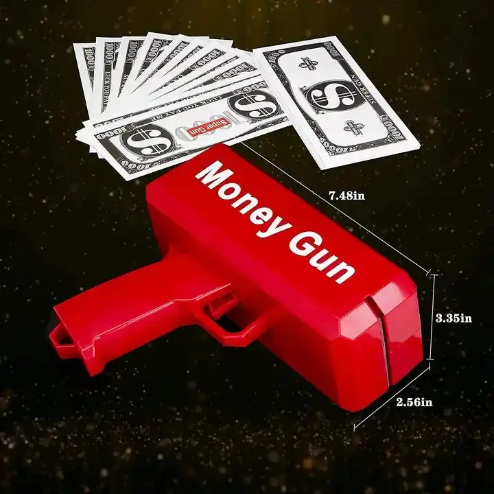 Money Gun Paper Playing Scary Monkey Toy Super Dollar Gun With 100pcs Play Money Cash Gun Party Props