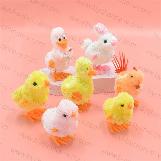 Карманные игрушки для денег для детей, милый пушистый прыгающий кролик, курица, утка, игрушка-животное, заводная игрушка для Пасхальной вечеринки, наполнитель для сумки