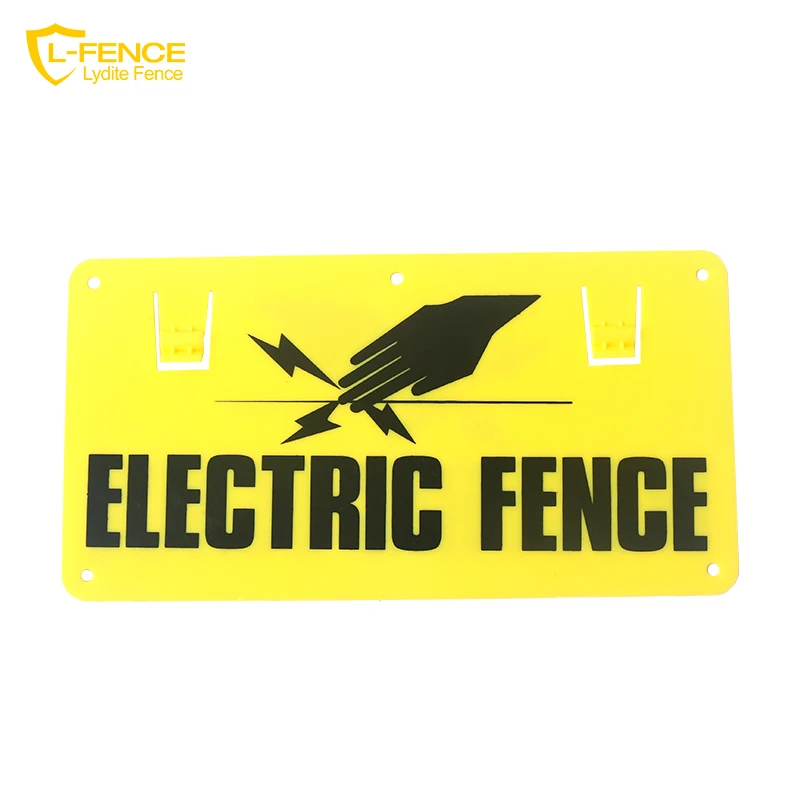 Lydite Yellow Customized Warning Sign for Electric Fence Energizer