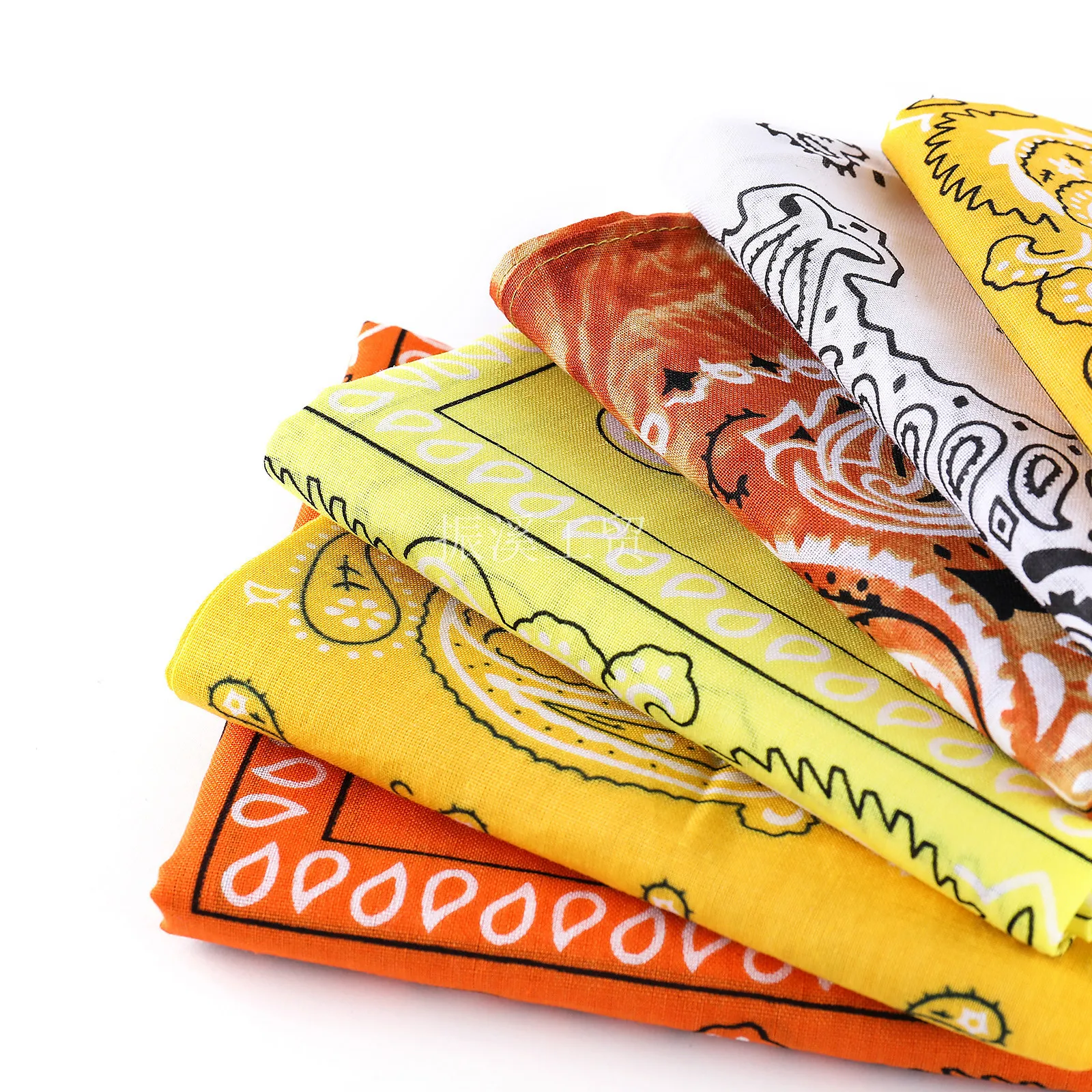 Design Your Own Bandana 100 Polyester Fabric Custom Logo Paisley Blank