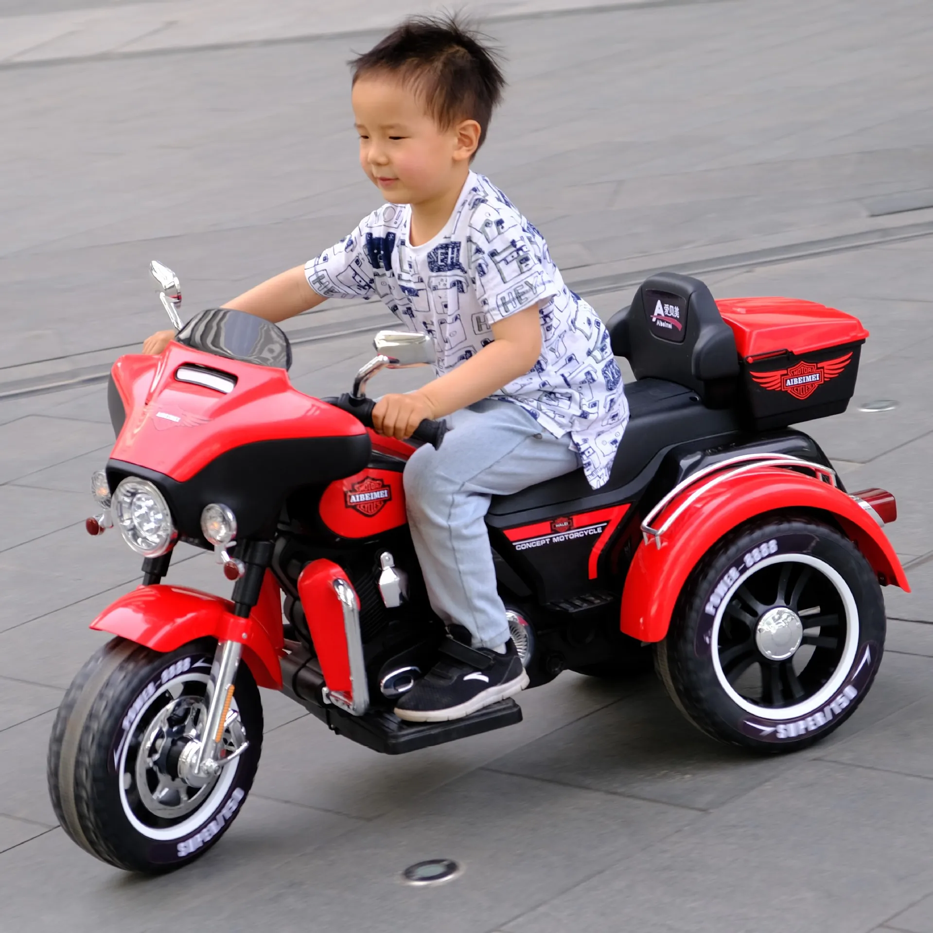 New hot fashion excellent quality light music electric children's Harley motorcycle baby toy car can sit for two