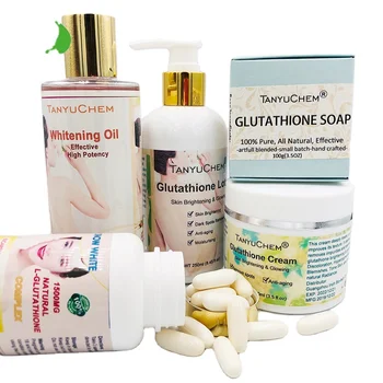 Natural Lightening Face Set Products Organic Skin Care Sets Private Label Wholesale Skin Whitening Brightening Glutathione Set