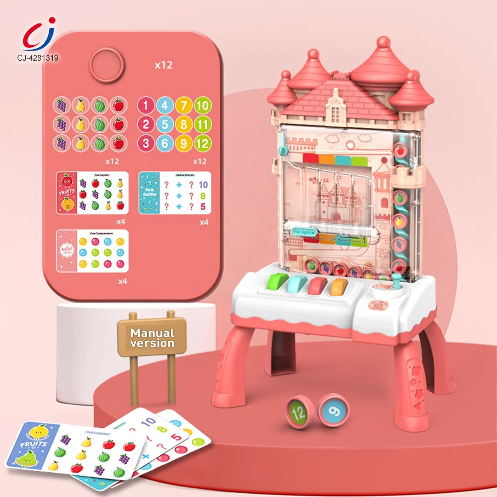 Chengji Board Games Early Educational Interaction Toys 3 in 1 Puzzle Castle Rolling Ball Game with Lighting Music