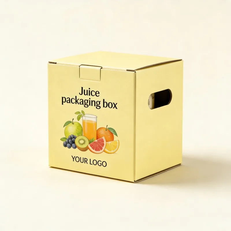 Individuálne logo – obalová krabička pre banánový a jablkový džús – recyklovateľná papierová krabička pre ovocné džúsy – luxusná, trvanlivá krabička z vlnitého kartónu na skladovanie a prepravu