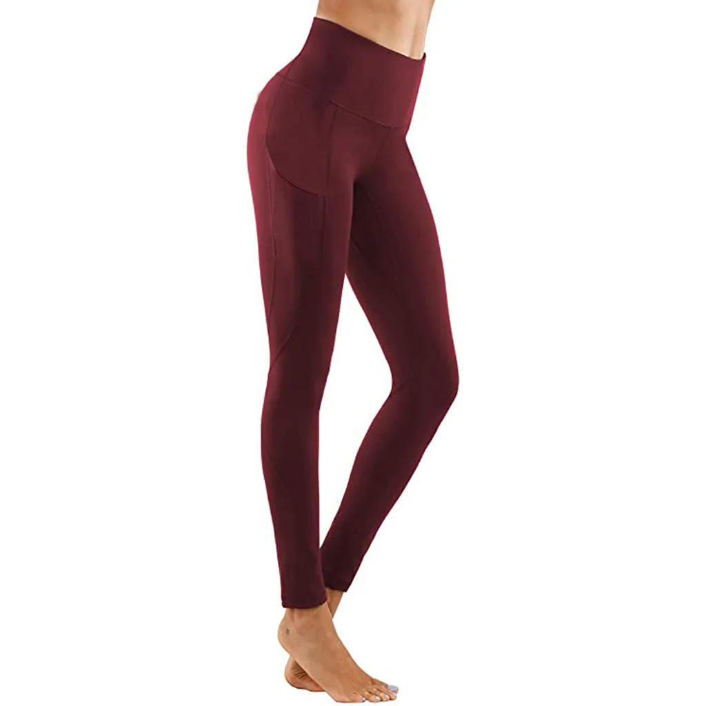 High Waist Side Pockets For Outdoor Sports Women's Tight Pants - Buy ...