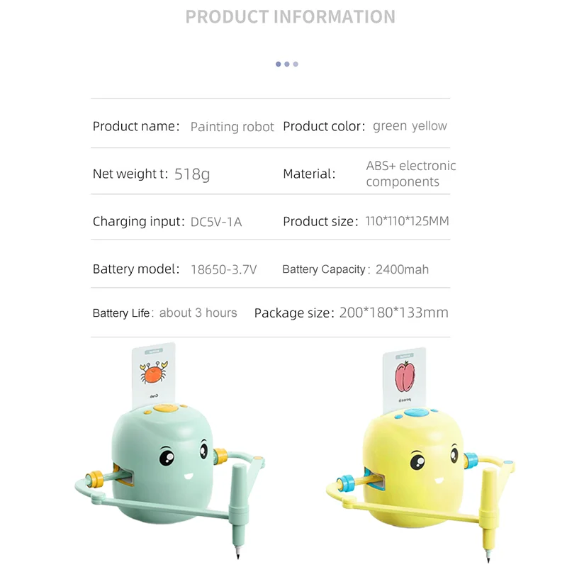 Music Interaction Pictures Drawing Robot Games for Kids Educational Learning Automatic Children Learn Painting Games Robots Toys