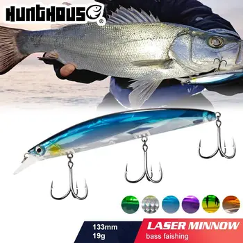 Laser Long-Tail Crankbait Luminous Floating Minnow Lure for Bass Artificial Hard Bait Without Hooks – Minnow – view 4