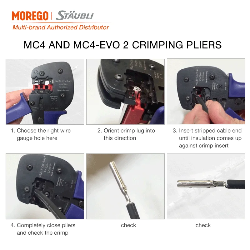 Staubli MC4およびMC4-EVO2 PVインストーラーツールケースセット