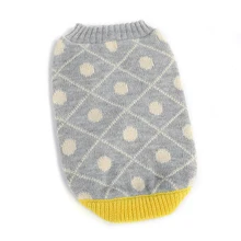 High Quality Eco-Friendly Acrylic Luxury Fashion Wholesale New Knit Pet Dog Coat Winter Floral Pattern Classic Design