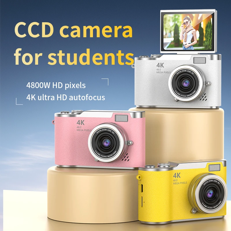 CCD Camera Upgrade  Digital Camera 4K1080P HD 48MP Mini Photography Cameras Take High-quality Photos