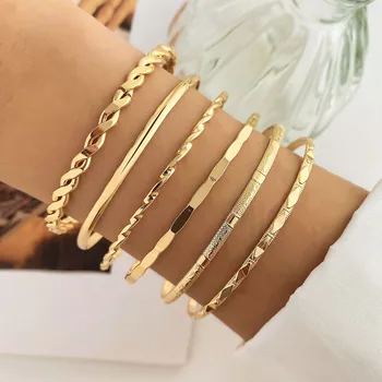 Summer Fashion Retro Layered Style Alloy Adjustable Open End Bracelet