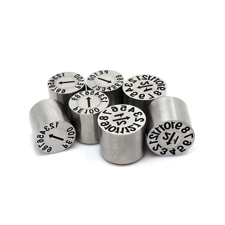Interchangeable Date Stamp Insert for Injection Molds with Laser Engraved Markings Plastic Container Production